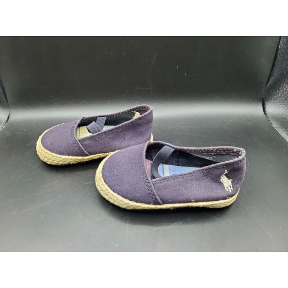 Polo Ralph Lauren Size 1 Loafers Slip On Baby Shoes Boy Blue Pre-owned Adorable - Picture 3 of 8
